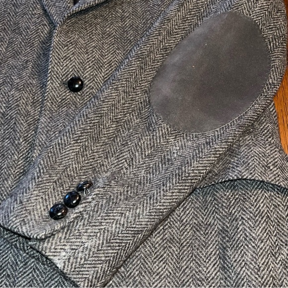 Anderson-Little Men’s Sport Jacket Blazer 100% Wool Grey Patches On Elbows - Picture 6 of 6